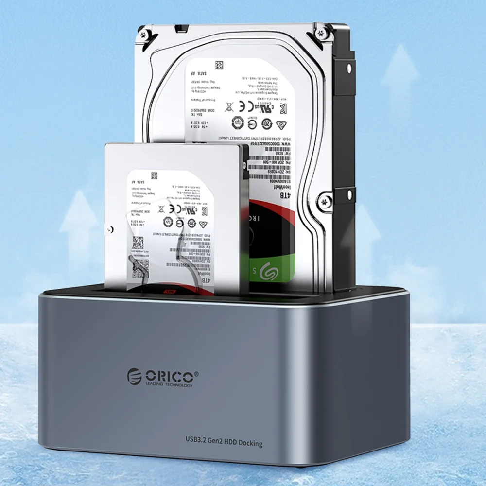 Orico 6656C3-C 5-Bay Docking Station with Offline Clone Function 2.5"/3.5" SATA HDD/SSD - Grayeng