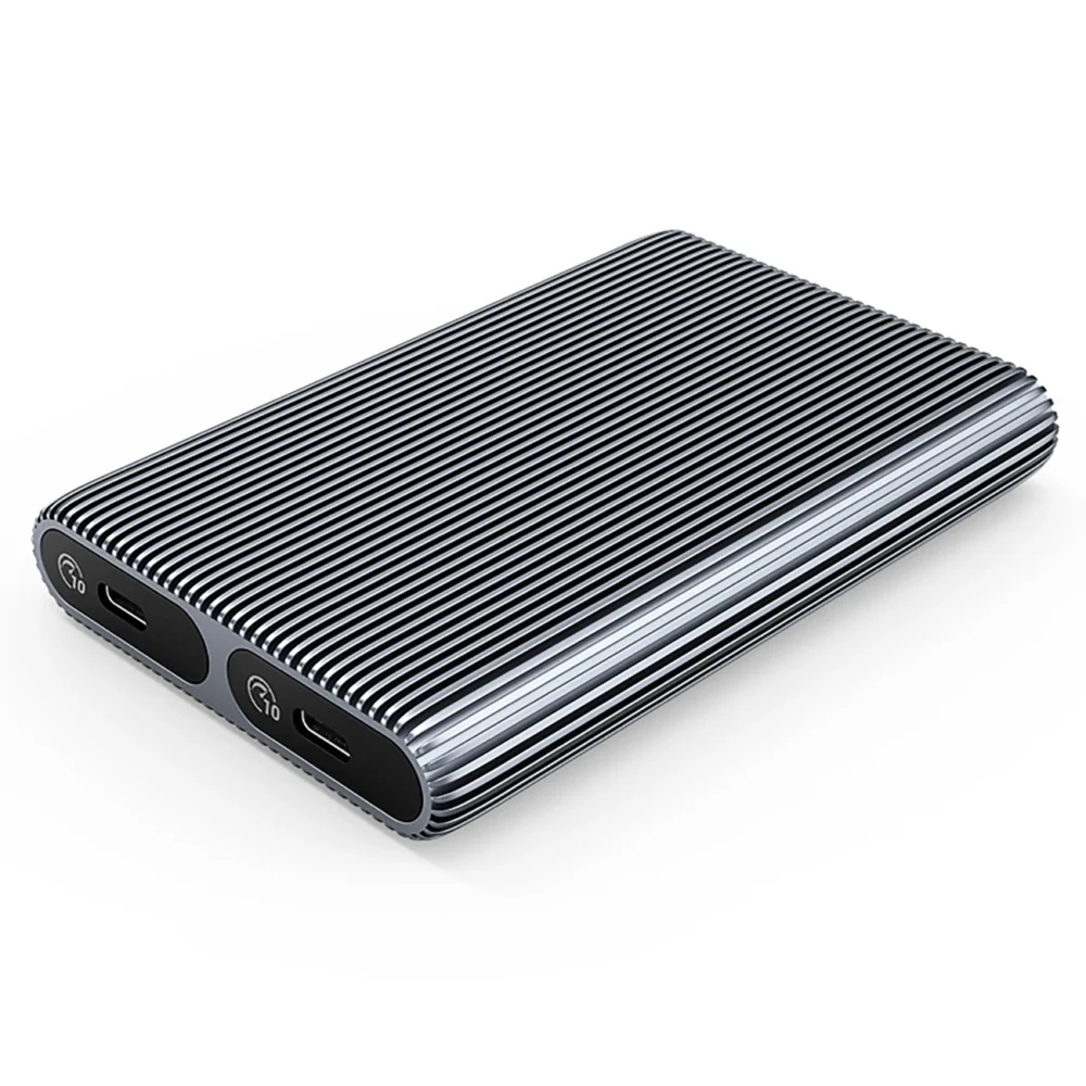 Orico AM2C3-2N Dual Disk Caddy for Two M.2 NVME USB-C 3.2 10Gb/s Drives - Grayeng