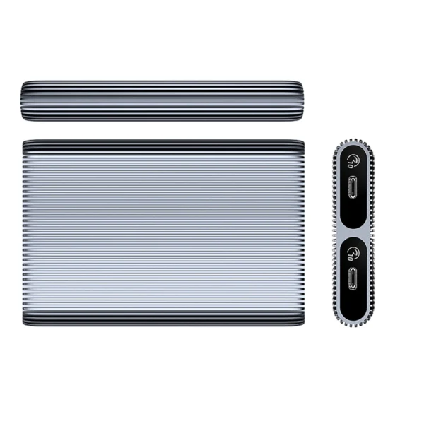 Orico AM2C3-2N Dual Disk Caddy for Two M.2 NVME USB-C 3.2 10Gb/s Drives - Grayeng