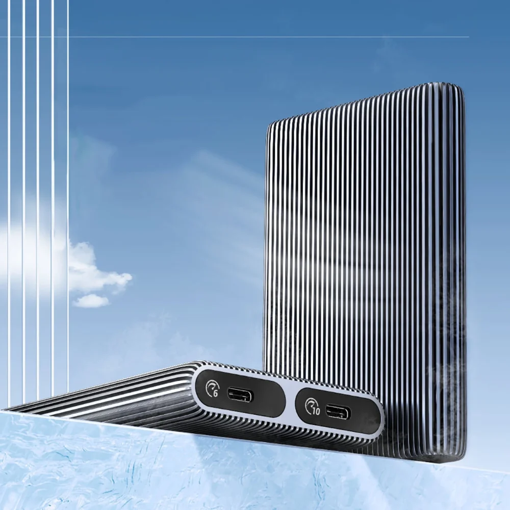 Orico AM2C3-2N Dual Disk Caddy for Two M.2 NVME USB-C 3.2 10Gb/s Drives - Grayeng