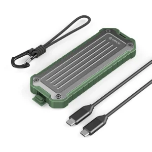 Wzmocniona kieszeń dyskowa Orico OTPX-G2 M.2 NVMe/SATA SSD USB-C 3.2 taktyczna - szaro-zielonapol
