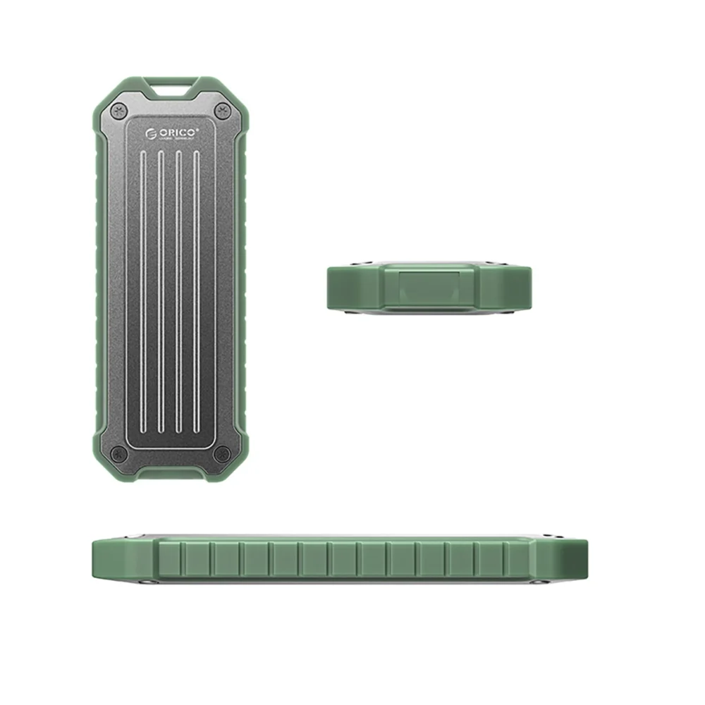 Wzmocniona kieszeń dyskowa Orico OTPX-G2 M.2 NVMe/SATA SSD USB-C 3.2 taktyczna - szaro-zielonapol