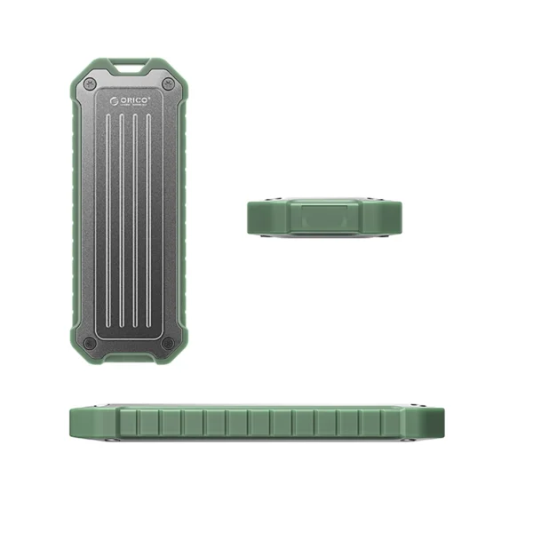 Wzmocniona kieszeń dyskowa Orico OTPX-G2 M.2 NVMe/SATA SSD USB-C 3.2 taktyczna - szaro-zielonapol