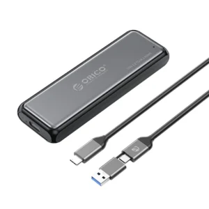 Orico DDM2-C3-G2 M.2 NVME USB-A USB-C 3.2 10Gb/s Disk Drive - Grayeng