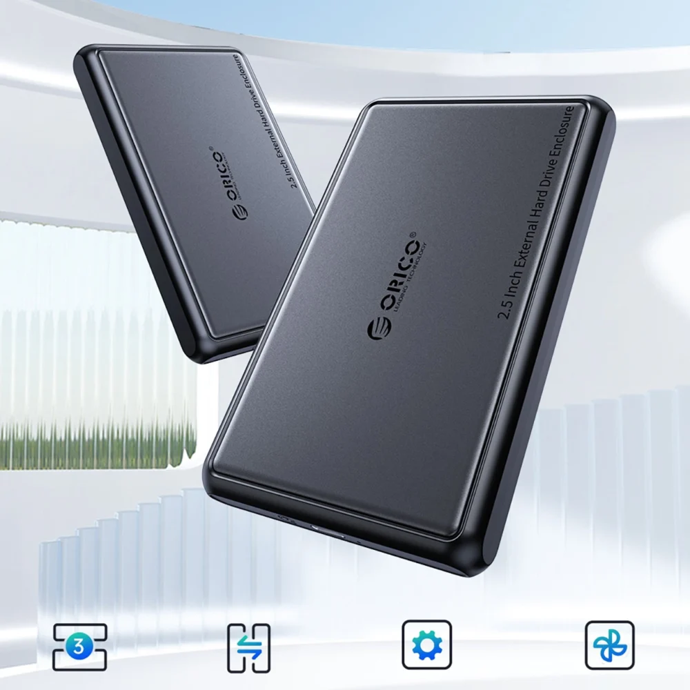 Orico DDL25-C3 2.5" HDD/SSD USB-C 5Gb/s Disk Drive - Blackeng