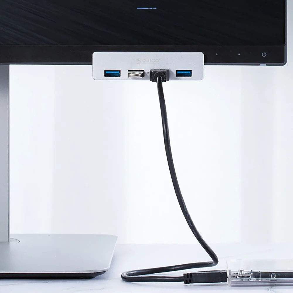 Orico MH4PU Hub Clamp-Mounted 4x USB-A 3.0 - Silvereng