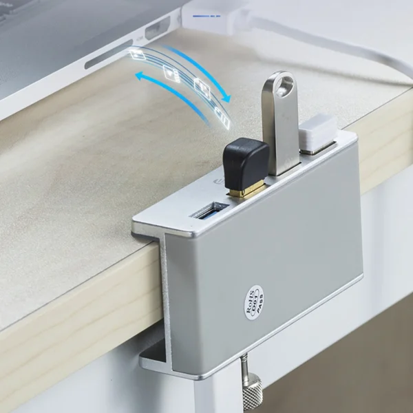 Orico MH4PU Hub Clamp-Mounted 4x USB-A 3.0 - Silvereng