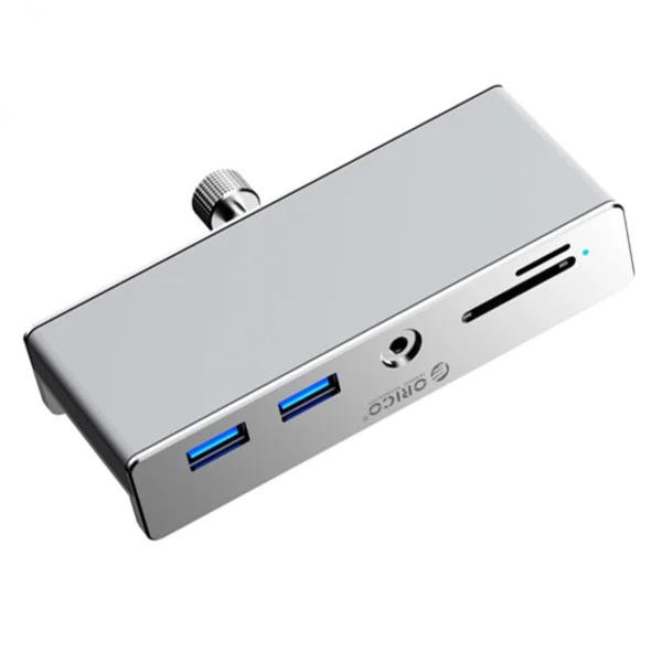 Orico MH5PMM Clamp-mounted Hub USB-C / 2x USB-A 3.0, + SD&TF + 3.5mm Audio - Blackeng