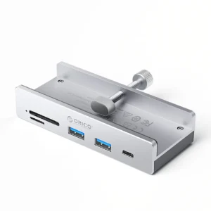 Orico MH5PC Hub Clamp-Mounted USB-C / 2x USB-A 3.2 + 1x USB-C 3.2 + 1x SD&TF - Silvereng