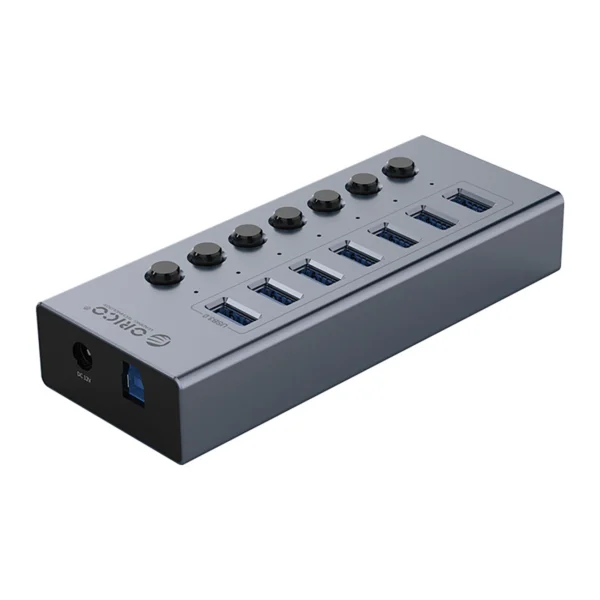Orico BT2U3-7AB Hub 7x USB-A 3.0 with switches - grayeng