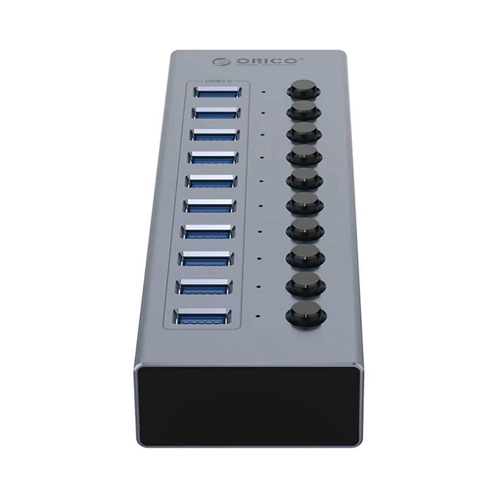 Orico BT2U3-10AB Hub 10x USB-A 3.0 with switches - grayeng