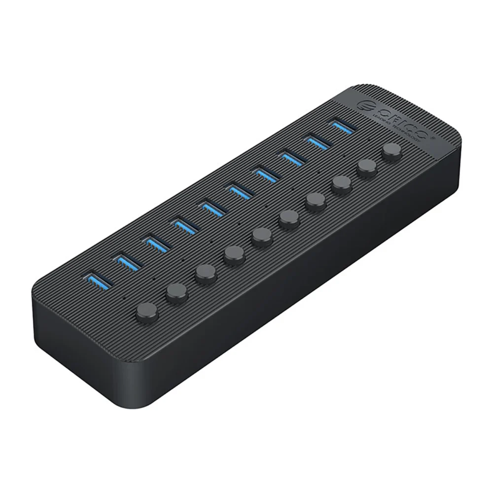 Orico CT2U3-10AB 10x USB-A 3.0 Hub with Switches - Blackeng