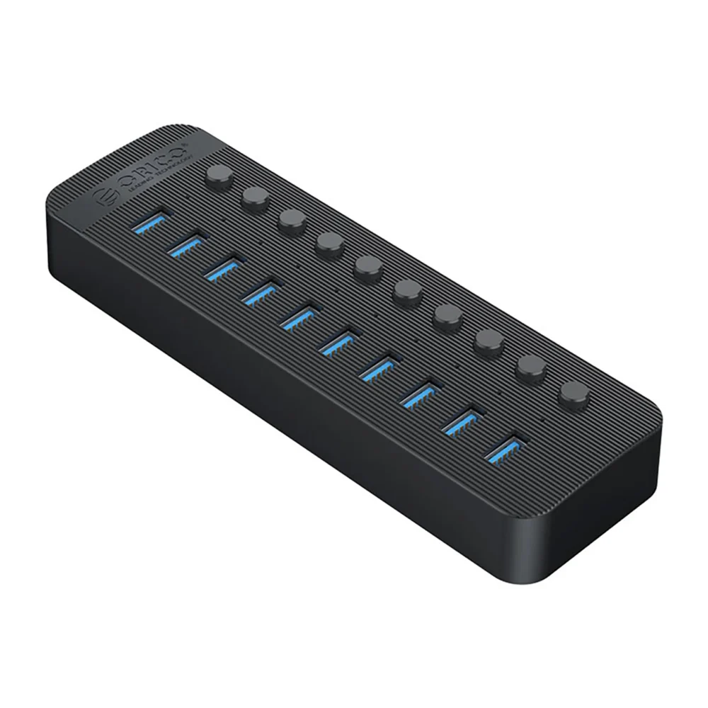 Orico CT2U3-10AB 10x USB-A 3.0 Hub with Switches - Blackeng