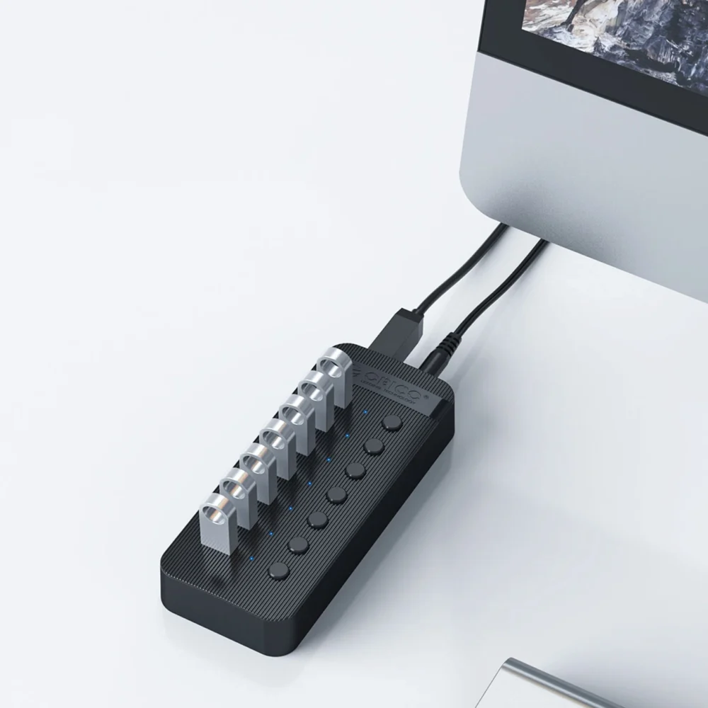 Orico CT2U3-13AB 13x USB-A 3.0 Hub with Switches - Blackeng
