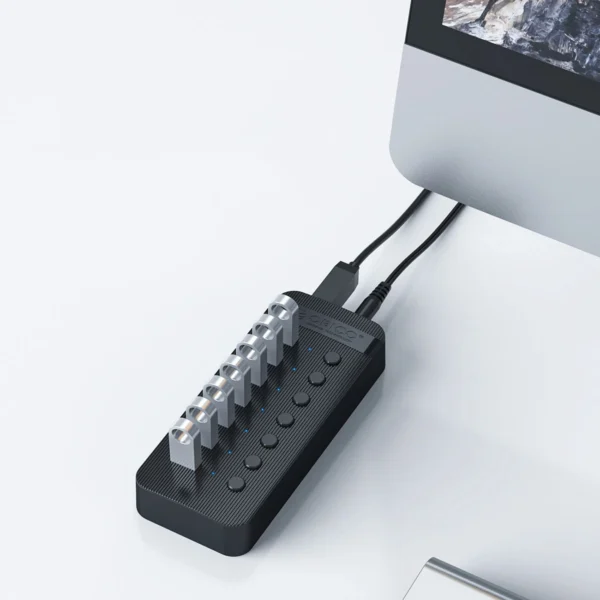 Orico CT2U3-13AB 13x USB-A 3.0 Hub with Switches - Blackeng