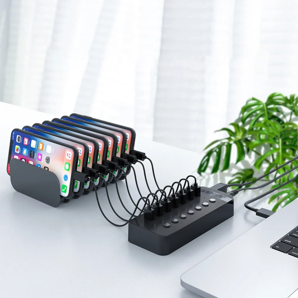 Orico CT2U3-16AB 16x USB-A 3.0 Hub with Switches - Blackeng