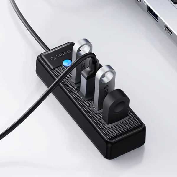 Hub Orico PW4U-U3 USB-A / 4x USB-A 3.0 - blackeng
