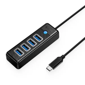 Orico PW4U-C3 USB-C / 4x USB-A 3.0 Hub - Blackeng