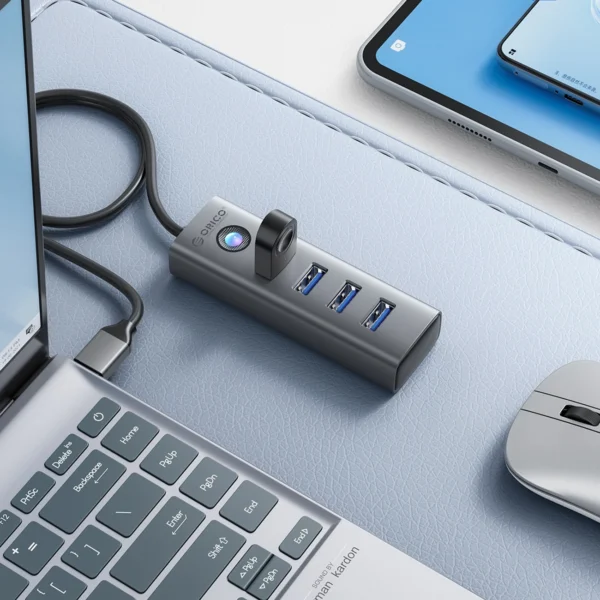 Hub Orico PDD4U-U3 4x USB-A 3.0 - grayeng