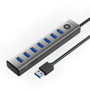 Orico CL7U-U3 hub 7x USB-A 3.0 + USB-C 5V/3A 1m - grayeng