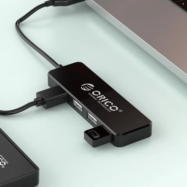 Orico FL01 USB-A Hub Docking Station 4x USB-A 2.0 - Blackeng