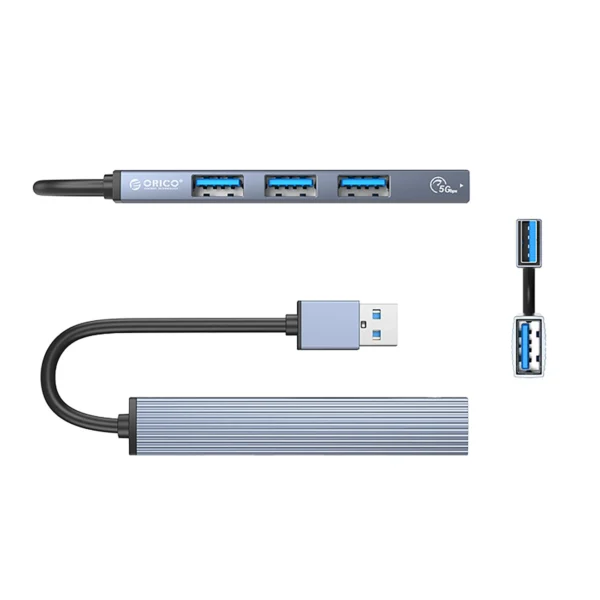 Orico AH-A13 USB-A Hub Docking Station 1x USB-A 3.0 + 3x USB-A 2.0 - Grayeng