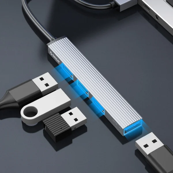 Orico AH-A13 USB-A Hub Docking Station 1x USB-A 3.0 + 3x USB-A 2.0 - Grayeng