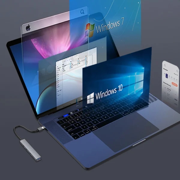 Orico AH-A13 USB-A Hub Docking Station 1x USB-A 3.0 + 3x USB-A 2.0 - Grayeng