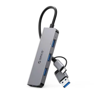 Orico YSA5-U3 USB-A/USB-C Hub Docking Station 3x USB-A 2.0 + 1x USB-A 3.0 - Grayeng