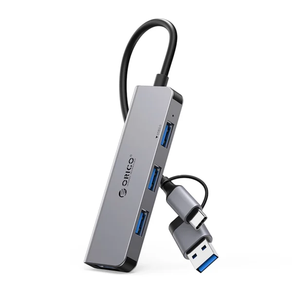 Orico YSA5-U3 USB-A/USB-C Hub Docking Station 3x USB-A 2.0 + 1x USB-A 3.0 - Grayeng