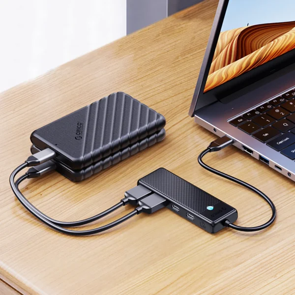 Orico PAPW4A-C3 USB-A Hub Docking Station 4x USB-A 3.0 - Blackeng