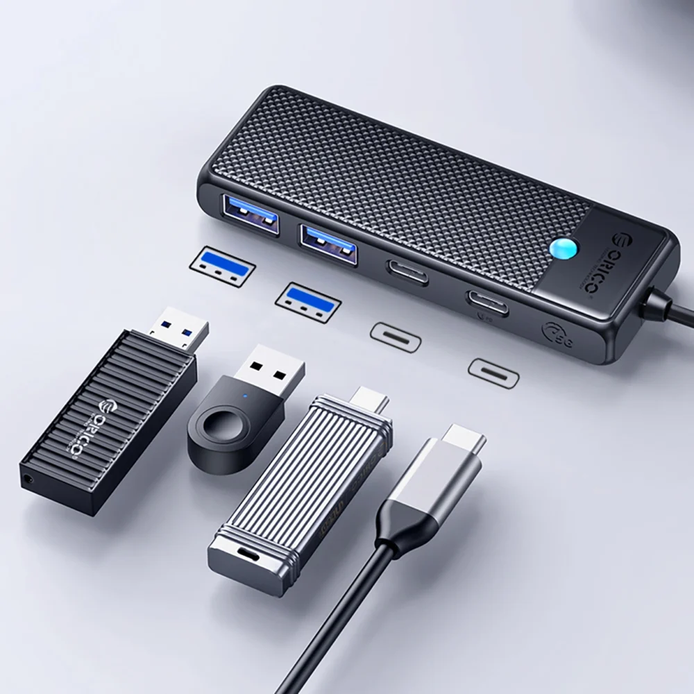 Hub USB-C Orico PAPW2AC-C3 docking station 2x USB-A 3.0 + 2x USB-C 3.0 - blackeng