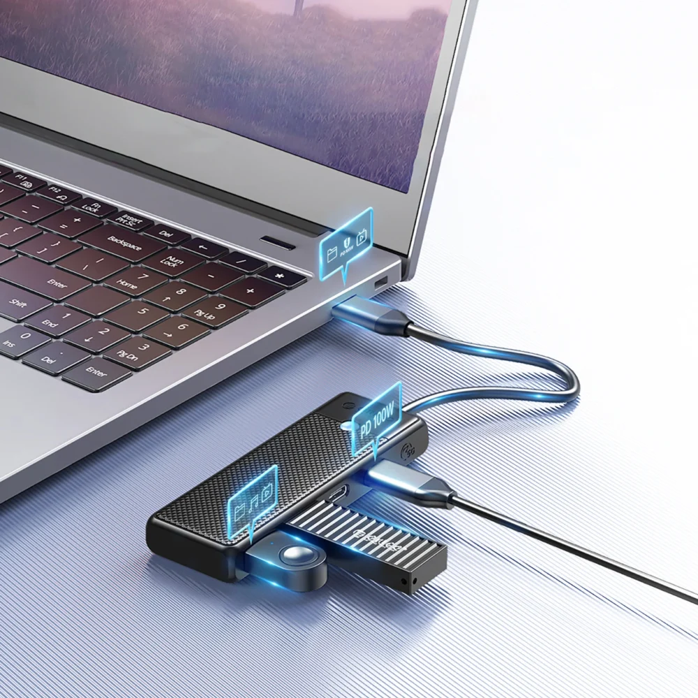 Hub USB-C Orico PAPW2AC-C3 docking station 2x USB-A 3.0 + 2x USB-C 3.0 - blackeng