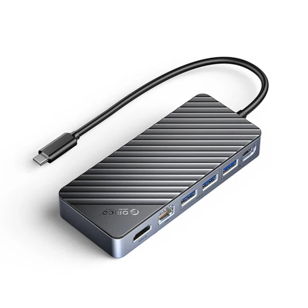 Orico OM28PR-G2 USB-C Docking Station with M.2 Drive Slot + 1 x USB-A 3.2 + 1x USB-C 3.2 + 2x USB-A 2.0 + 1x HDMI + 1x Ethernet - Blackeng