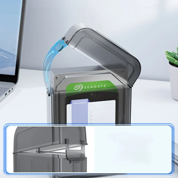 Orico PPH-25 protective case 2.5" disk box - semi-transparent, grayeng