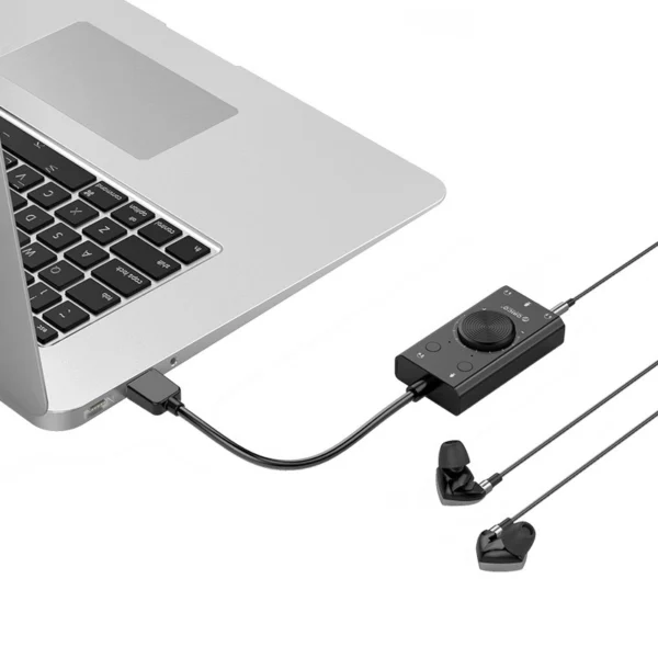 Orico SC2 External Multifunction Sound Card with USB-A - Blackeng