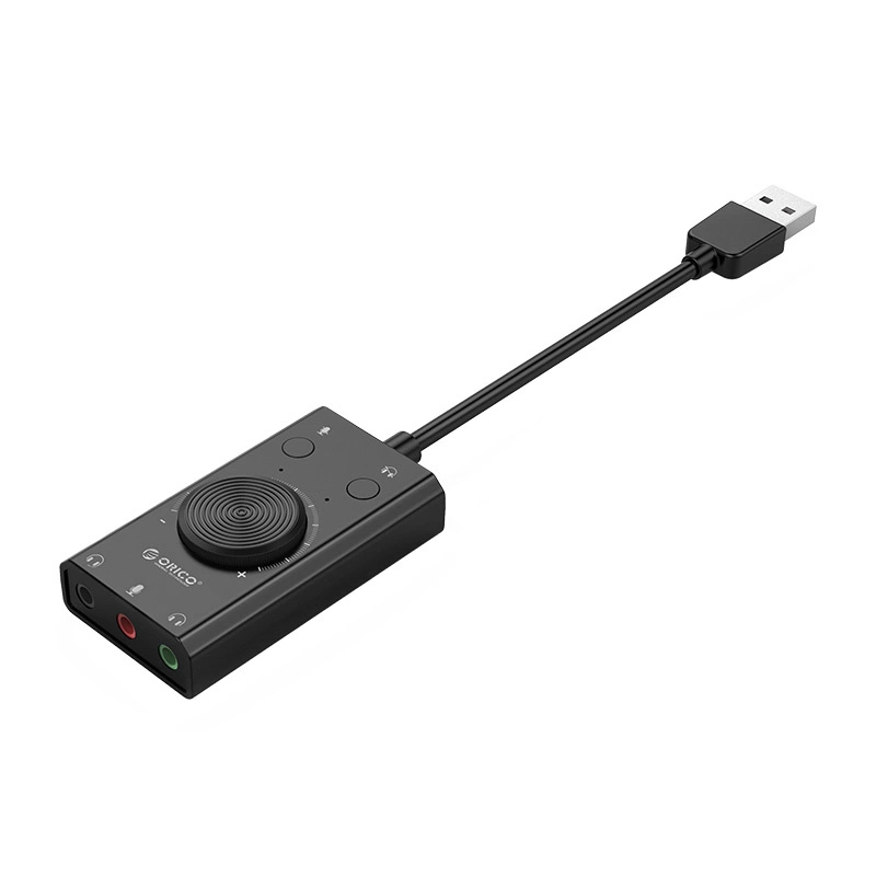 Orico SC2 External Multifunction Sound Card with USB-A - Blackeng
