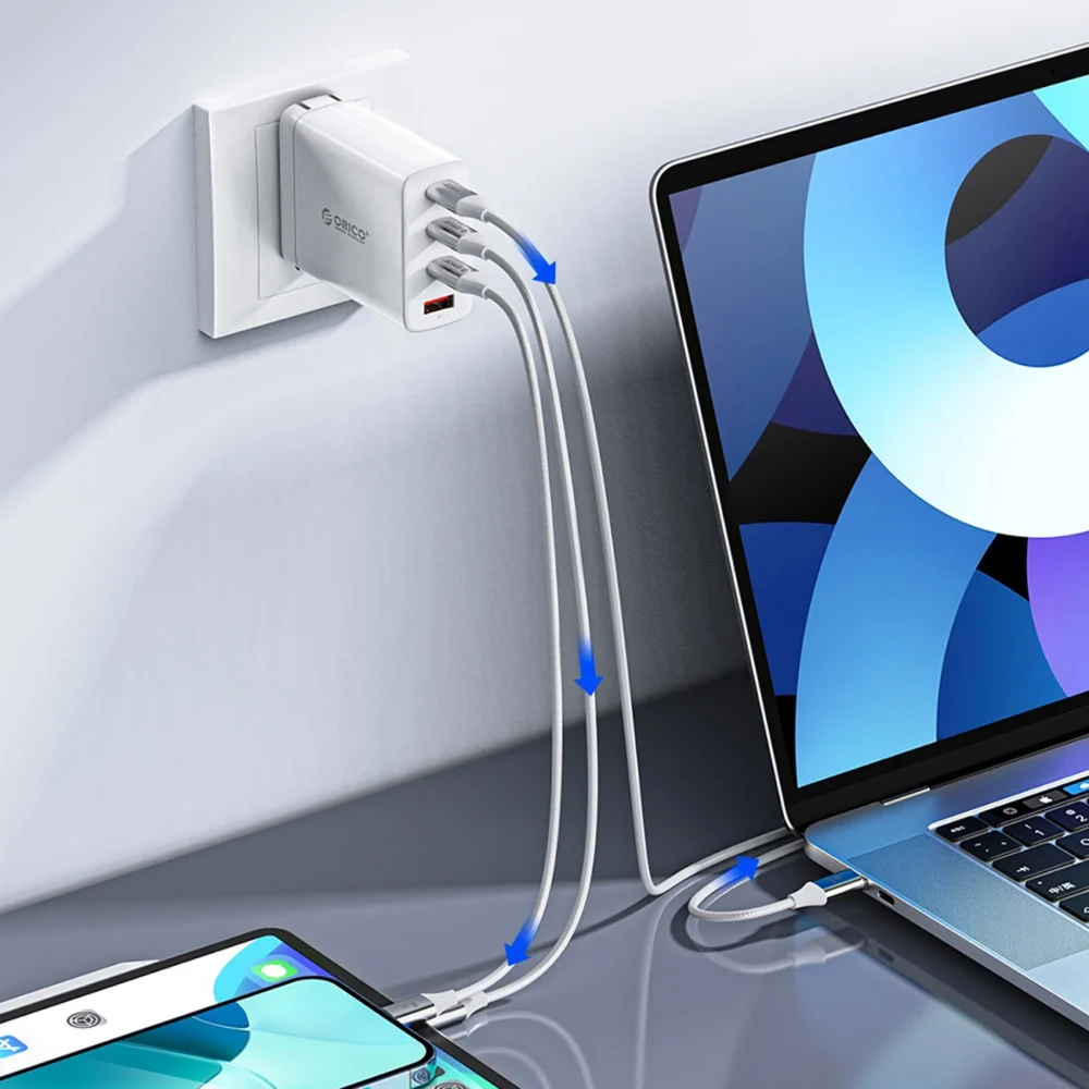 Orico CDX 60W 3A Power Delivery USB-C - USB-C 1m Cable - Whiteeng