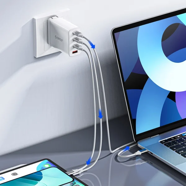 Orico CDX 60W 3A Power Delivery USB-C - USB-C 1m Cable - Whiteeng
