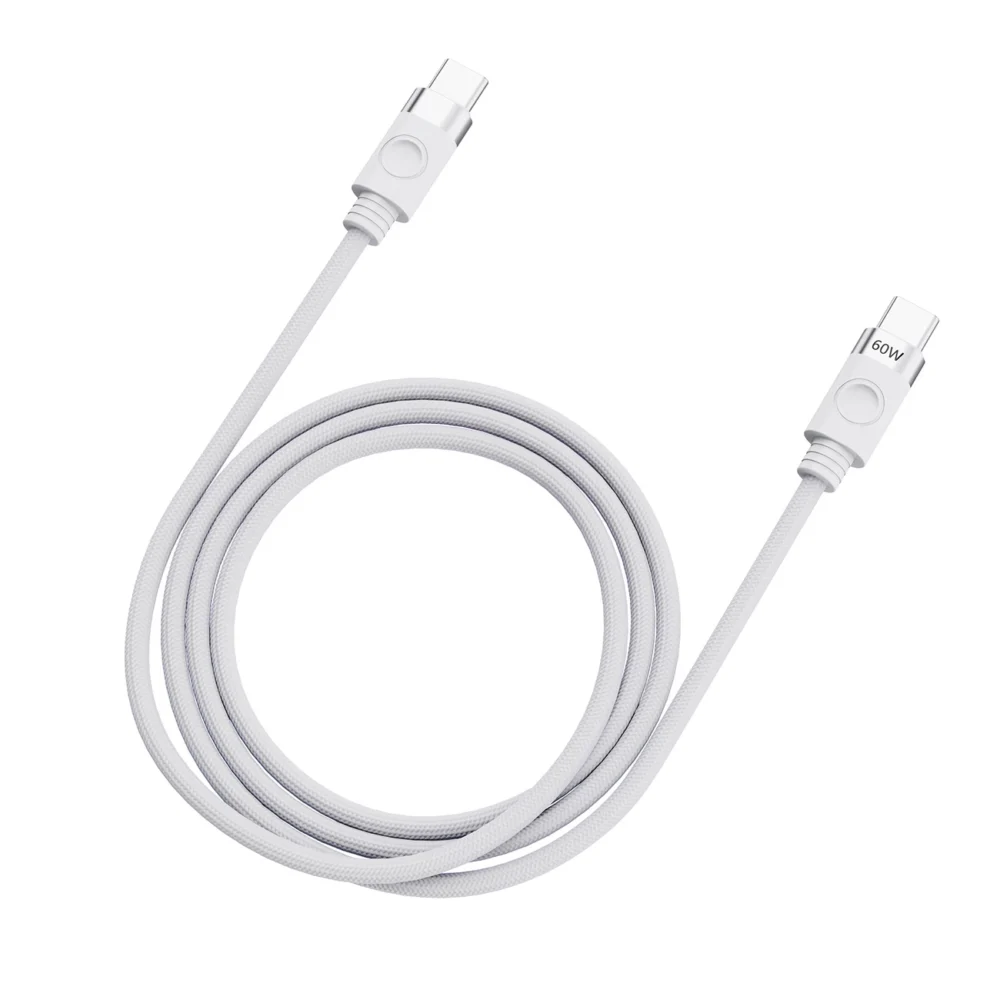 Orico CDX 60W 3A Power Delivery USB-C - USB-C 1m Cable - Whiteeng