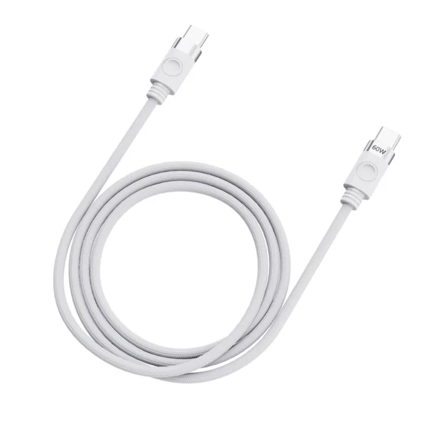Orico CDX 60W 3A Power Delivery USB-C - USB-C 1m Cable - Whiteeng
