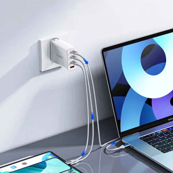 Orico CDX 100W 5A Power Delivery USB-C - USB-C 1m Cable - Whiteeng