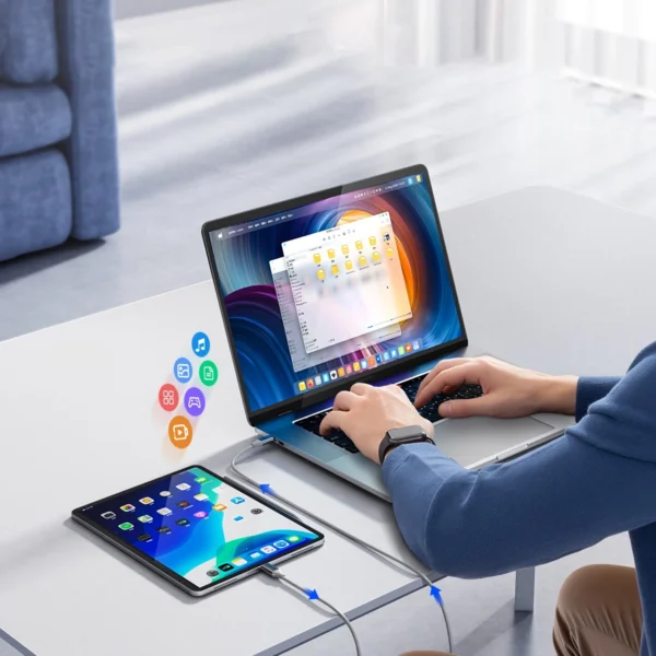 Orico CDX 100W 5A Power Delivery USB-C - USB-C 1m Cable - Whiteeng