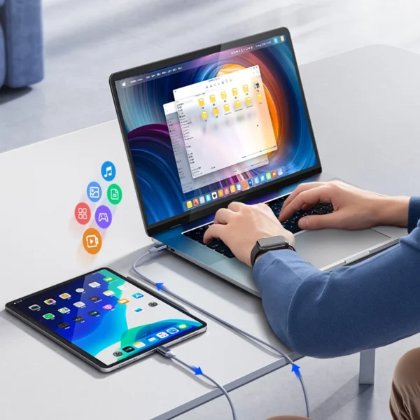 Orico CDX 60W 3A Power Delivery USB-C - USB-C cable 1m - blueeng