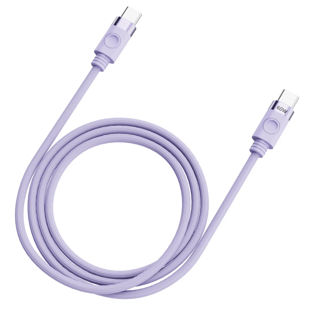 Orico CDX 60W 3A Power Delivery USB-C - USB-C 1m Cable - Purpleeng