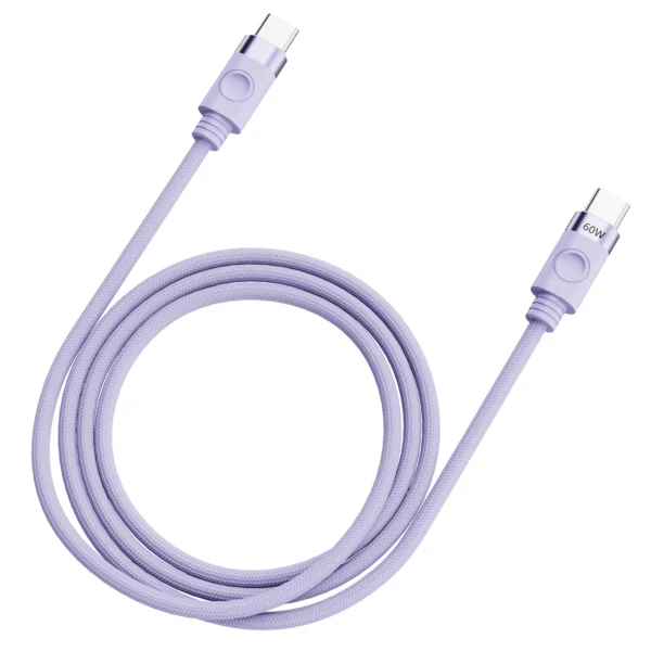 Orico CDX 60W 3A Power Delivery USB-C - USB-C 1m Cable - Purpleeng