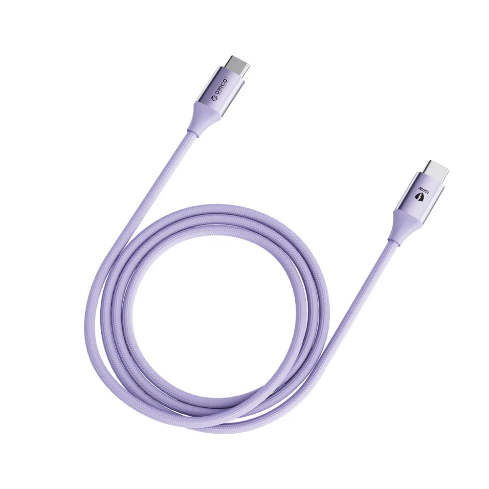 Kabel Orico CDX 100W 5A Power Delivery USB-C - USB-C 1m - fioletowypol