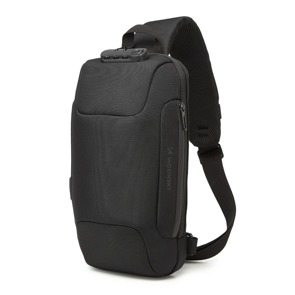Wozinsky Premium Single Shoulder Anti-Theft City Backpack with Organizer and USB - Blackeng