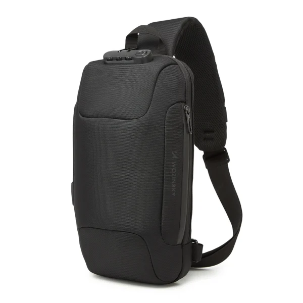 Wozinsky Premium Single Shoulder Anti-Theft City Backpack with Organizer and USB - Blackeng