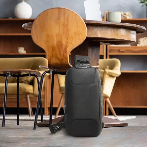 Wozinsky Premium Single Shoulder Anti-Theft City Backpack with Organizer and USB - Blackeng